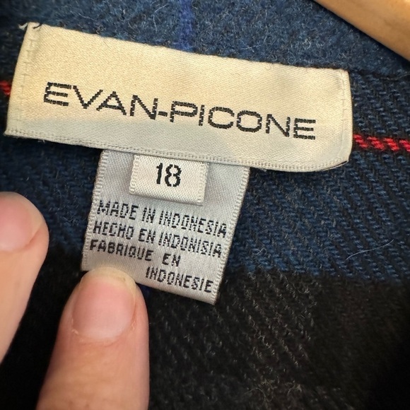 Vintage Evan Picone Wool blend Snap Front Shacket Shirt / 18 - Picture 4 of 11